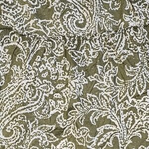 American Eagle Green & White Paisley Strapless Mini Dress